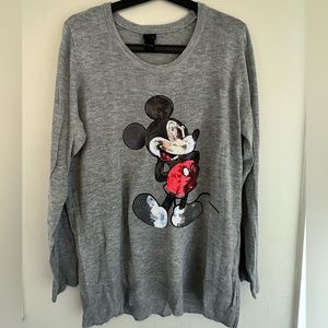 Mickey Mouse sweater with sequence detail